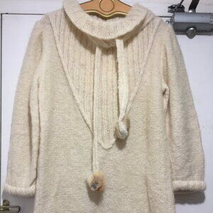 HANDMADE KNIT TURTLENECK LIGHTWEIGHT WOOL SWEATERS SIZE M